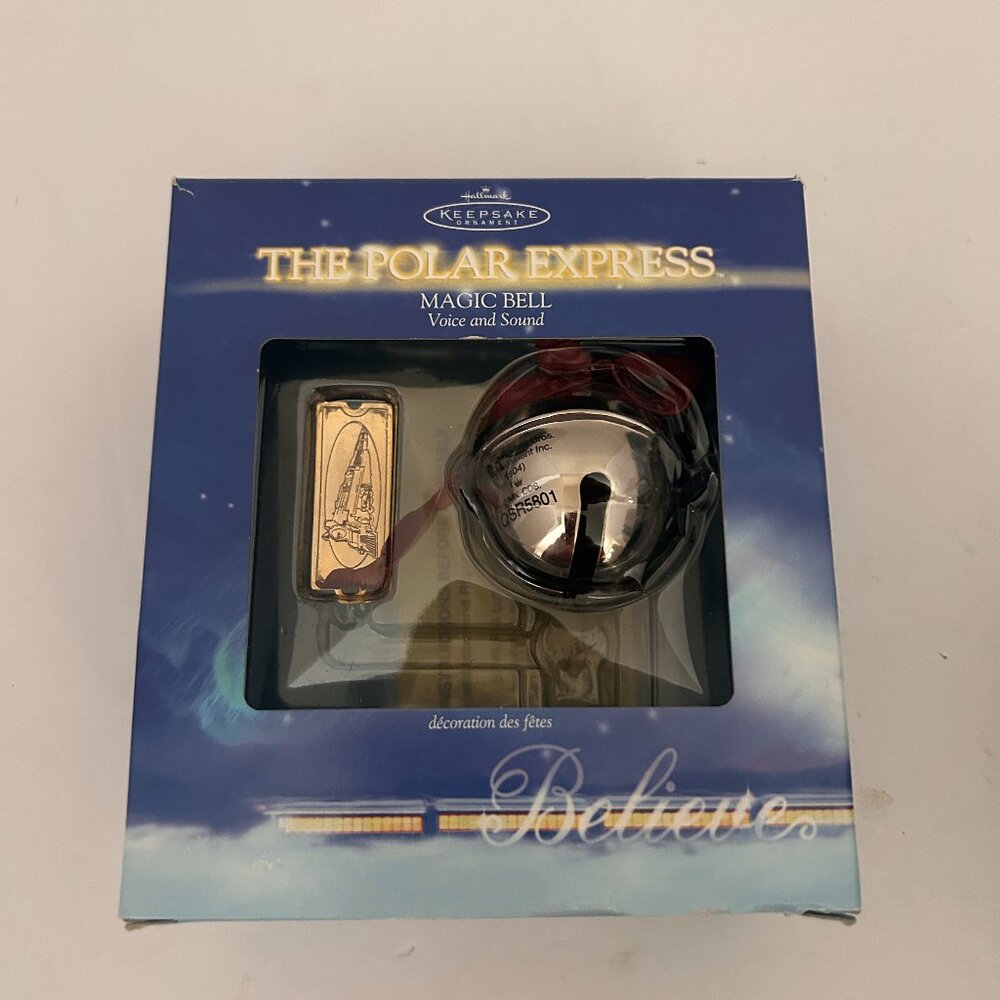 Hallmark Polar Express Magic Bell 2004 Ornament Voice Sound NEW NOS